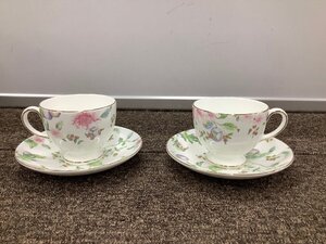 1円スタート【未使用品】保管品　WEDGWOOD　ウェッジウッド　SWEET PLUM　スイートプラム ペアカップ＆ソーサー