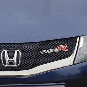 フロントグリル用エンブレムセット TYPE-R ブラック ホワイト HONDA ホンダ Civic シビックetc 新品送料無料 DIY 外装ドレスアップ