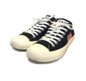 CONVERSE コンバース PLAY COMME des GARCONS プレイ コムデギャルソン オールスター ローカット スニーカー キャンバス 黒 メンズ 27cm(ma