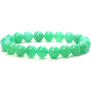 〔K1628-1〕高品質 約10mm クリソプレーズ Chrysoprase ブレスレット 「2022新作」