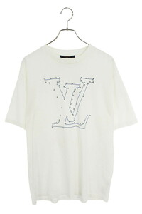 ルイヴィトン LOUISVUITTON 20AW RM202M NPG HJY03W サイズ:XL LVステッチプリントアンドエンブロイダリーTシャツ 中古 SB01