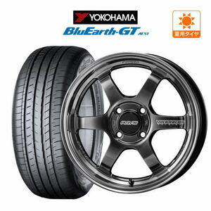 サマータイヤ ホイール 4本セット ボルク TE37 KCR PROGRESSIVE MODEL YOKOHAMA ブルーアース GT (AE51) 165/55R15