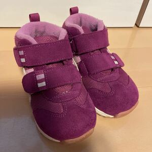 アシックス ASICS スクスク suku2 履きやすいスニーカー 運動靴　ハイカットシューズ　14.5cm 紫パープル　男女兼用　送料350円