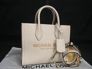 ■新品同様■ MICHAEL KORS マイケルコース レザー 2WAY ハンドバッグ ショルダー アイボリー系 FC0130