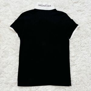 美品 近年モデル MONCLER モンクレール MAGLIA マグリア 半袖 ポロシャツ 半袖ポロシャツ 襟裏ロゴ ワッペン 鹿の子 カノコ ブラック 黒 夏