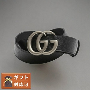 グッチ GUCCI ベルト 406831-DJ20N-1000-90 メンズ ブラック シルバー カーフスキンレザー マーモント ダブルGバックル ベルト