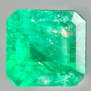 1円〜!!ソ付!!〔天然エメラルド0.628ct〕d 約5.2×5.0mm ルース 裸石 宝石 ジュエリー ベリル jewelry beryl emerald BC2/BC2 テEA0 w4マ43