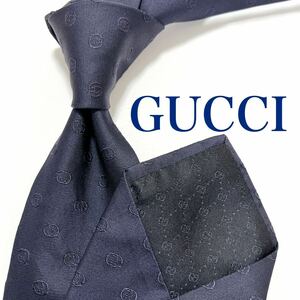 美品 グッチ GUCCI ネクタイ ハイブランド GG柄 インターロッキング