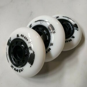 【2個～18個】タイヤ白80mm インラインスケート用 硬度85A ZMPウィール ホイール ホワイト WH