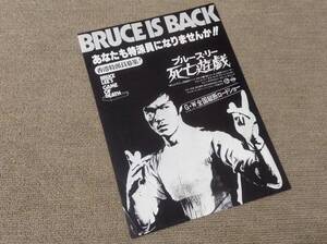 「ブルース・リー死亡遊戯」チラシ BRUCE IS BACK