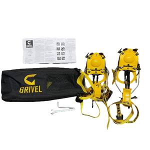 ◆中古品◆ Grivel グリベル アイゼン GVRAATNME 12本爪 登山 クライミング 雪山 雪中 安全具 取説有 収納ポーチ有 イエロー V74605NI