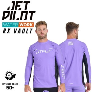 ジェットパイロット JETPILOT 2025 ラッシュガード 長袖 送料無料 RX ボルト L/S ラッシー JA24507 パープル M