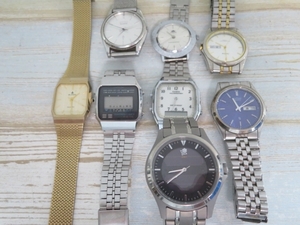 8本セット●●CASIO/URBAINなど 腕時計 手巻き/ソーラー/クォーツ カシオ/セイコー ジャンク USED 95575KA●●！！