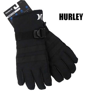 新品未使用 S-Mサイズ ハーレー 男性用 スノボー グローブ HURLEY BLOCK PARTY SNOW GLOVE BLACK/BLACK MENS スノーグローブ スノーボード