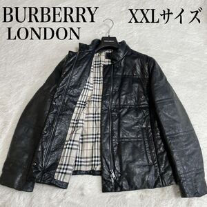 レア 美品 BURBERRY キルティング 羊 レザージャケット ライダース 黒 バーバリー 本革 ラムレザー アウター ジップアップ