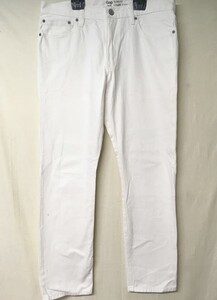 ◆Gap ギャップ◆ホワイトコットンパンツ SLIM FIT◆W33◆