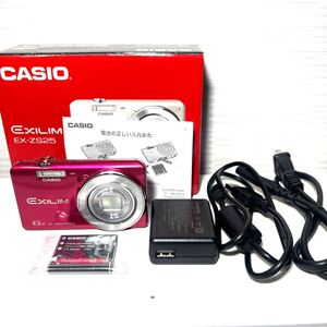 【美品】CASIO/カシオ デジタルカメラ EXILIM EX-ZS25 デジカメ レッド