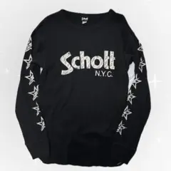 Schott N.Y.C. vintage ワッフルカットソー ブラック