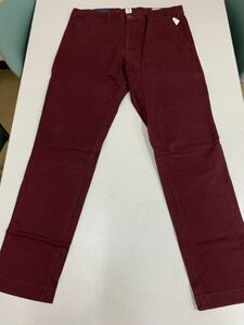 ●ＧＡＰ●新品●チノパン●ギャップ●ボルドー●スリム●ウエスト86cmX股下81cm●クールビズ●ワインレッド●32●BA2-1