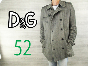 DOLCE&GABBANA D&G ドルチェ＆ガッバーナ＜ビッグサイズ・ツイード・トレンチコート＞M0396y