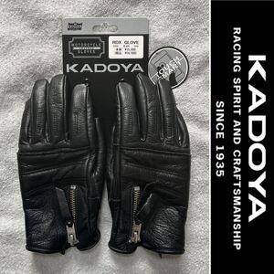 ★ KADOYA ROX GLOVE BK WMサイズ カドヤ ショート丈 パンチングレザーグローブ グローブ 革手袋 肉厚1.2mm厚 レディース A60816-2