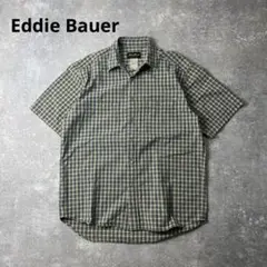 エディバウアー 【Eddie Bauer】 M チェックシャツ 半袖 コットン