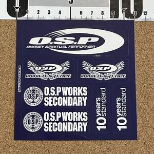 O.S.P. 10周年 オリジナルステッカー ネイビー OSP WORKS SECONDARY 10 years standard