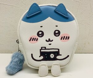 【美品】ちいかわ GUコラボ ハチワレ ポーチ 内ポケット付き 縦約12㎝ 横約11㎝ 胴約29㎝ ちいかわ×GUコラボ