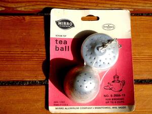 入手困難★パッケージ未開封【MIRRO】お宝ミロ★Screw-Top 「tea ball」★稀少Made in U.S.A.♪