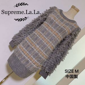 Supreme.La.La. ロング ニット チェック柄