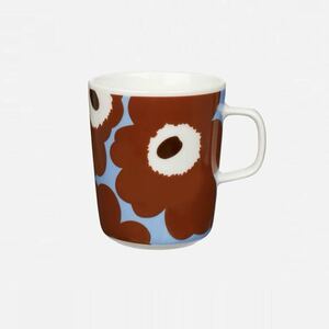 marimekko マリメッコ マグカップ UNIKKO ウニッコ ブラウン×ライトブルー