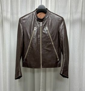 美品 99AW マルタンマルジェラ ハの字 ライダース レザージャケット size46