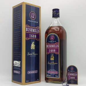 【全国送料無料】BUSHMILLS 1608 Special Reserve 12years old IRISH WHISKEY　43度　1000ml【ブッシュミルズ 12年 スペシャルリザーブ】