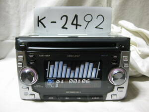 K-2492　ADDZEST　アゼスト　ADB345MP　MP3　AUX　2Dサイズ　CD&カセットデッキ　故障品