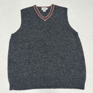 J.CREW ジェイクルー レナウン ニットベスト ノースリーブ wool 毛 グレー デザイン◎ M 希少