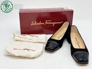 BA0704416　◎ Salvatore Ferragamo サルバトーレフェラガモ スウェード パンプス SONIA 箱付き 7C 24cm相当 レディースシューズ 中古品