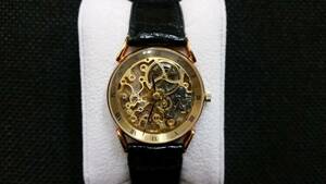 ◆　グレースファブリオ　K18　スケルトン　手巻き時計　◆