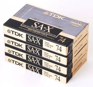 605-7 未開封『TDK SA-X 74』4本（ハイポジション・カセットテープ）