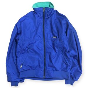 稀少 patagonia 90s USA製 ヴィンテージ シェルドシンチラジャケット Sサイズ ブルー×エメラルドグリーン 裏地フリース 42111