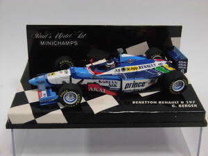 1/43 ベネトン B197 #8 ゲルハルト ベルガー 1997 最後の優勝車 & F1ラストラン prince on Sidepod 絶版品 送料込