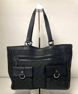 ★☆GUCCI グッチ GG キャンバス 268639/213317 ショルダーバッグ ブラック トートバッグ☆★