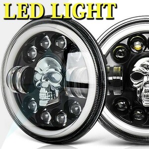 トヨタ ハマー 7インチ LED ヘッドライト Hi.Low.DRL.RGB.とウインカー機能 12V/24V KGT65W 2個 JEEP ラングラー JK TJ ジムニー