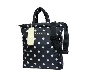 美品 MARNI POLKA-DOT マルニ ポルカドット ショルダー トート バッグ 2WAY