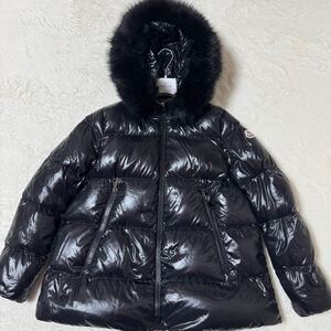 未使用級！XL相当 モンクレール MONCLER ダウンジャケット サイズ3 LAICHE ダウン 黒 レディース シャイニーナイロン ジャケット 肉厚 極暖