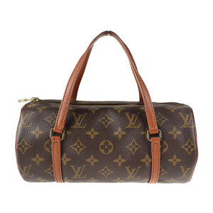 美品 LOUIS VUITTON ルイ ヴィトン パピヨン26 モノグラム M51366 ハンドバッグ PVC レザー ブラウン ゴールド金【本物保証】