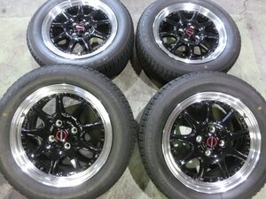 TA25-261 EUROMAGIC 深溝 中古スタッドレスセット 15×6J 4H-100 185/60R15 (4本セット)