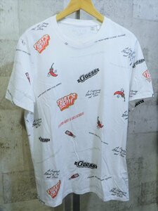 美品 GUESS 唐辛子 総柄 Tシャツ L メンズ ゲス タバスコ チリペッパーソース