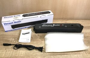 【未使用】Vacuum Sealer バキュームシーラー 真空パック機 フードシーラー ZR-001 ブラック