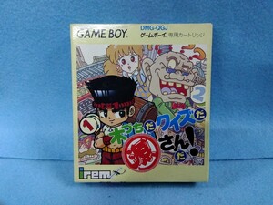 【初期動作確認済み】GAMEBOY 「木づちだクイズだ源さんだ！」箱・説明書・ケース・ブリスター有り アイアンリーガー 八王子引き取りOK