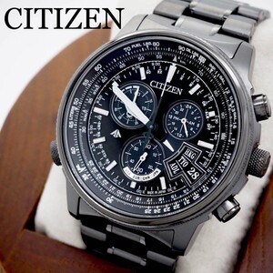 270【美品】CITIZEN 時計　電波ソーラー メンズ　プロマスター　ブラック